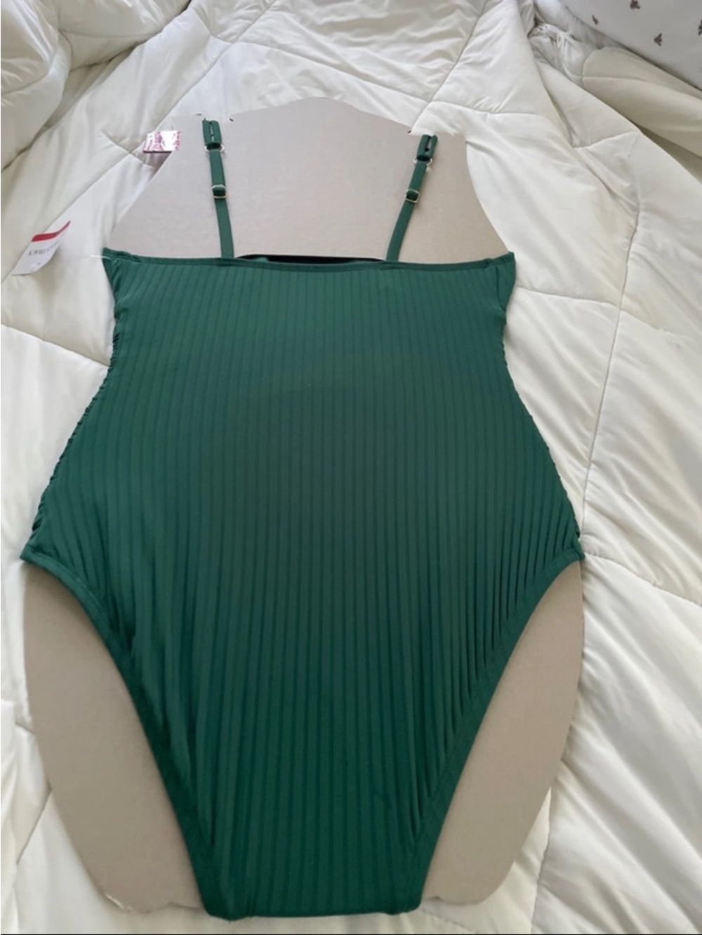 Deep Teal Ribbed One-Piece Swimsuit - Picture 8 of 11